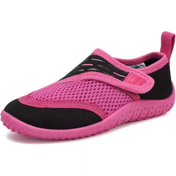 CIOR Toddler Kid Water Shoes Aqua Shoe Swimming Pool Beach Sports Athletic Shoes for Girls and BoysVelcroblackRose