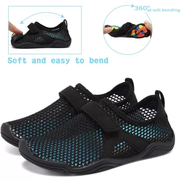 CIOR Boys amp Girls Water Shoes Sports Aqua Athletic Sneakers Lightweight Sport ShoesToddlerLittle KidBig Kid06black