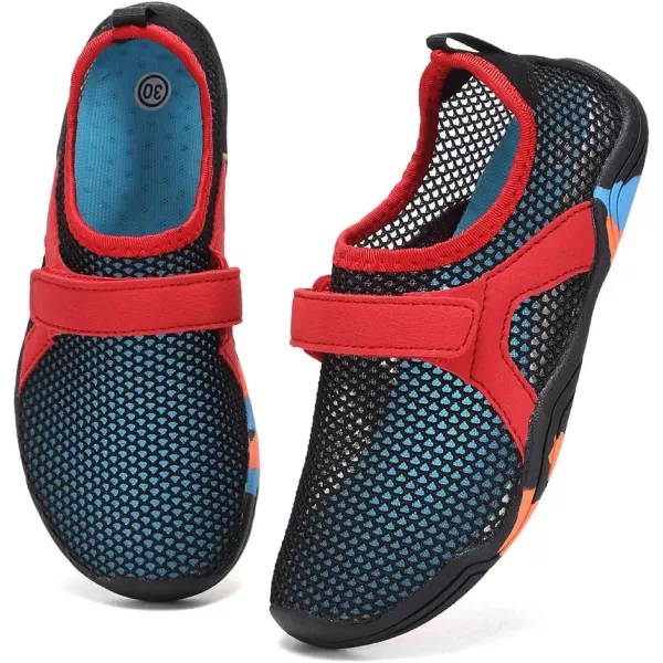 CIOR Boys amp Girls Water Shoes Sports Aqua Athletic Sneakers Lightweight Sport ShoesToddlerLittle KidBig Kid6blkred