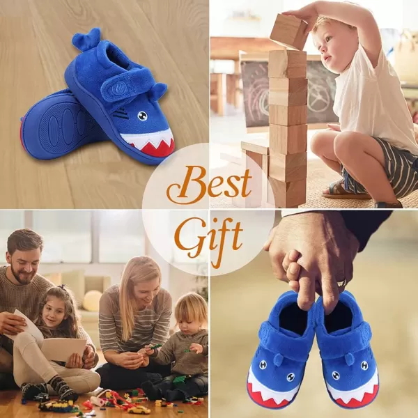 CIOR Toddler Slippers Boys Girls Socks Lightweight Comfort Slip on Kids Indoor Warm Home Shoes220shark