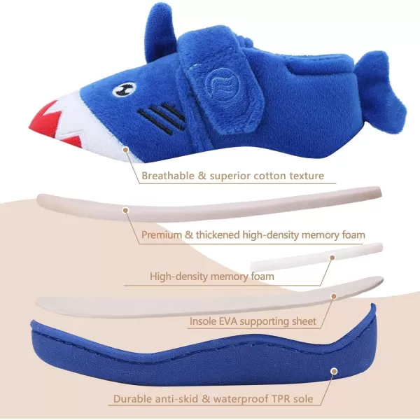 CIOR Toddler Slippers Boys Girls Socks Lightweight Comfort Slip on Kids Indoor Warm Home Shoes220shark