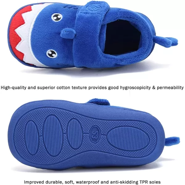 CIOR Toddler Slippers Boys Girls Socks Lightweight Comfort Slip on Kids Indoor Warm Home Shoes220shark