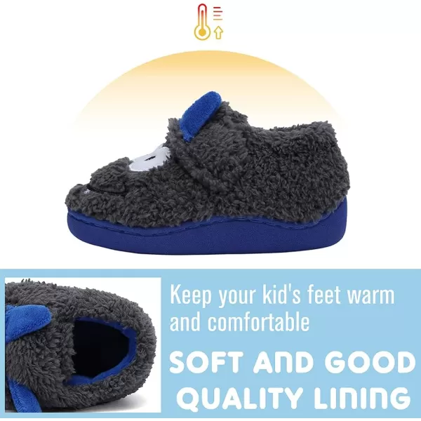 CIOR Toddler Slippers Boys Girls Socks Lightweight Comfort Slip on Kids Indoor Warm Home Shoes489monster