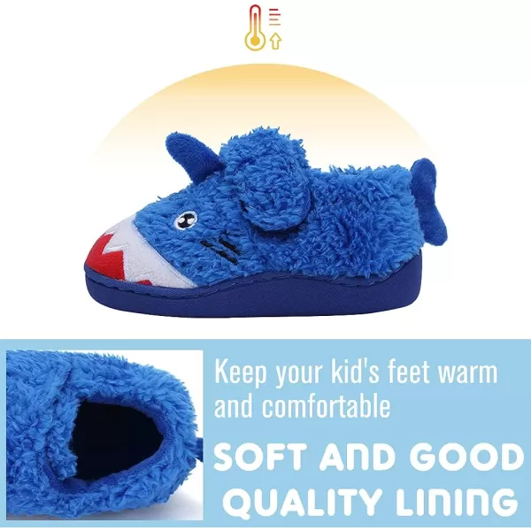 CIOR Toddler Slippers Boys Girls Socks Lightweight Comfort Slip on Kids Indoor Warm Home Shoes489shark