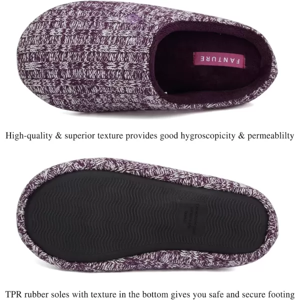 CIOR Unisex Mens Womens Memory Foam Slippers Comfort Cottonblend Closed Toe House Shoes Indoor Scuff1purple