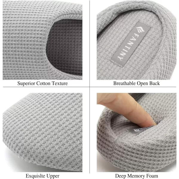 CIOR Unisex Mens Womens Memory Foam Slippers Comfort Cottonblend Closed Toe House Shoes Indoor Scuff7light Gray