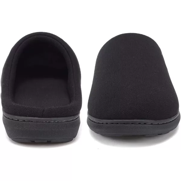 CIOR Unisex Mens Womens Memory Foam Slippers Comfort Cottonblend Closed Toe House Shoes Indoor ScuffBlackremovablememory Foam Insole