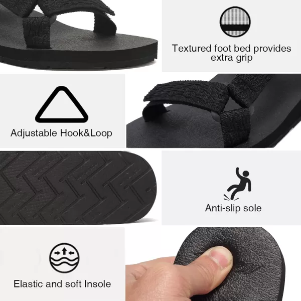 CIOR Womens Sport Sandals Hiking Sandals with Arch Support Yoga Mat Insole Outdoor Light Weight Water ShoesBlack