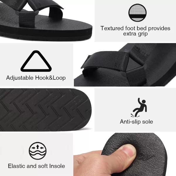 CIOR Womens Sport Sandals Hiking Sandals with Arch Support Yoga Mat Insole Outdoor Light Weight Water ShoesCblack