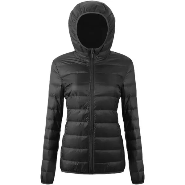 Womens Packable Down Jacket II Puffer Ultra Light Weight Short Hooded Coat with Travel BagWomens Packable Down Jacket II Puffer Ultra Light Weight Short Hooded Coat with Travel Bag