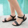 imageCIOR Leather Women Sandals with Arch Support Comfortable Memory Foam Summer Beach Sandals Shoes643black