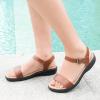 imageCIOR Leather Women Sandals with Arch Support Comfortable Memory Foam Summer Beach Sandals Shoes643brown