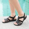 imageCIOR Leather Women Sandals with Arch Support Comfortable Memory Foam Summer Beach Sandals Shoes644tzblack