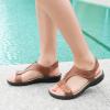 imageCIOR Leather Women Sandals with Arch Support Comfortable Memory Foam Summer Beach Sandals Shoes645tsbrown