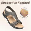 imageCIOR Leather Women Sandals with Arch Support Comfortable Memory Foam Summer Beach Sandals Shoes645tsgrey