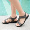 imageCIOR Leather Women Sandals with Arch Support Comfortable Memory Foam Summer Beach Sandals Shoes645tsgrey