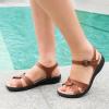 imageCIOR Leather Women Sandals with Arch Support Comfortable Memory Foam Summer Beach Sandals Shoes646jcbrown