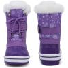 imageCIOR Kids Snow Boots Girls Boys Outdoor Boots Waterproof for Toddler Warm Boots with Fur Lined ToddlerLittle Kids U120WXZ003Purple29