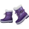 imageCIOR Kids Snow Boots Girls Boys Outdoor Boots Waterproof for Toddler Warm Boots with Fur Lined ToddlerLittle Kids U120WXZ003Purple29