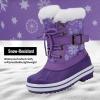 imageCIOR Kids Snow Boots Girls Boys Outdoor Boots Waterproof for Toddler Warm Boots with Fur Lined ToddlerLittle Kids U120WXZ003Purple29