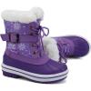imageCIOR Kids Snow Boots Girls Boys Outdoor Boots Waterproof for Toddler Warm Boots with Fur Lined ToddlerLittle Kids U120WXZ003Purple29