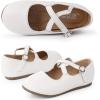 imageCIOR Toddler Girls Ballet Flats Shoes Ballerina Bowknot Jane Mary Princess Dress Shoes for Wedding Party SchoolJwhite
