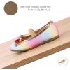 imageCIOR Toddler Girls Ballet Flats Shoes Ballerina Bowknot Jane Mary Princess Dress Shoes for Wedding Party SchoolRainbowgradient