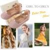 imageCIOR Toddler Girls Ballet Flats Shoes Ballerina Bowknot Jane Mary Princess Dress Shoes for Wedding Party SchoolRosegold
