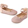 imageCIOR Toddler Girls Ballet Flats Shoes Ballerina Bowknot Jane Mary Princess Dress Shoes for Wedding Party SchoolRosegold