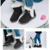 imageCIOR Toddler Snow Boots for Girls Boys Winter Warm Kids Button Boots Outdoor Shoes