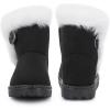 imageCIOR Toddler Snow Boots for Girls Boys Winter Warm Kids Button Boots Outdoor Shoes