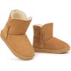 imageCIOR Toddler Snow Boots for Girls Boys Winter Warm Kids Button Boots Outdoor Shoes013schestnut