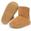 imageCIOR Toddler Snow Boots for Girls Boys Winter Warm Kids Button Boots Outdoor Shoes013schestnut