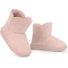 imageCIOR Toddler Snow Boots for Girls Boys Winter Warm Kids Button Boots Outdoor Shoes013spink