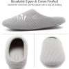 imageCIOR Unisex Mens Womens Memory Foam Slippers Comfort Cottonblend Closed Toe House Shoes Indoor Scuff22light Gray