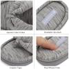imageCIOR Womens Cozy Memory Foam Spa Thong Flip Flops House Indoor Slippers Plush Gridding Velvet Lining Clog StyleU1MTW01707162light Gray