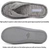 imageCIOR Womens Cozy Memory Foam Spa Thong Flip Flops House Indoor Slippers Plush Gridding Velvet Lining Clog StyleU1MTW01707162light Gray