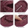 imageCIOR Womens Cozy Memory Foam Spa Thong Flip Flops House Indoor Slippers Plush Gridding Velvet Lining Clog StyleU1MTW01707162wine