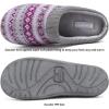 imageCIOR Womens Memory Foam House Slippers Sweater Knit Embroidered Pattern and Ribbed HandKnit CollarU1MTW014Purple3839