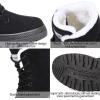 imageWomens Snow Boots Winter Suede Cotton Warm Fur Lined Ankle Boots Outdoor AntiSlip Waterproof Booties Lace Up Platform Shoes Black