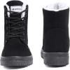 imageWomens Snow Boots Winter Suede Cotton Warm Fur Lined Ankle Boots Outdoor AntiSlip Waterproof Booties Lace Up Platform Shoes Black