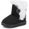imageCIOR Toddler Snow Boots for Girls Boys Winter Warm Kids Button Boots Outdoor Shoes