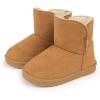 imageCIOR Toddler Snow Boots for Girls Boys Winter Warm Kids Button Boots Outdoor Shoes013schestnut