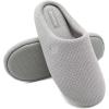 imageCIOR Unisex Mens Womens Memory Foam Slippers Comfort Cottonblend Closed Toe House Shoes Indoor Scuff22light Gray