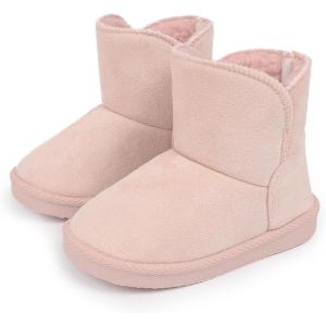 imageCIOR Toddler Snow Boots for Girls Boys Winter Warm Kids Button Boots Outdoor Shoes013spink