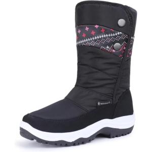 imageCIOR Womens Snow Boots Winter WaterResistant Fur Lined Frosty AntiSlip Warm Snow Boots U120WMX004Black38