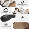 image:imageCIOR Womens Classic Leather Sandals Black Flat Open Toe Arch Support Adjustable Strap Casual Water Resistant Perfect for Beach Street Shopping Dating Vacation Pool Party2022versionwhite