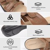 image:imageCIOR Womens Classic Leather Sandals Black Flat Open Toe Arch Support Adjustable Strap Casual Water Resistant Perfect for Beach Street Shopping Dating Vacation Pool PartyYhbrown