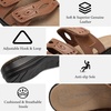 image:imageCIOR Womens Classic Leather Sandals Black Flat Open Toe Arch Support Adjustable Strap Casual Water Resistant Perfect for Beach Street Shopping Dating Vacation Pool Party2022versionbrown2