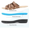 image:imageCIOR Womens Classic Leather Sandals Black Flat Open Toe Arch Support Adjustable Strap Casual Water Resistant Perfect for Beach Street Shopping Dating Vacation Pool PartyYhbrown